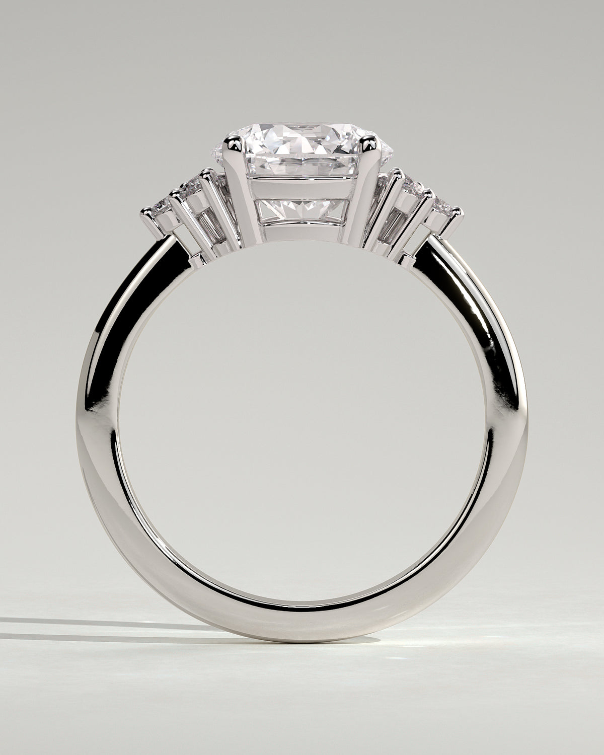 MET 0224 - 2 ct center stone - 18k White Gold source reference - setting detail view