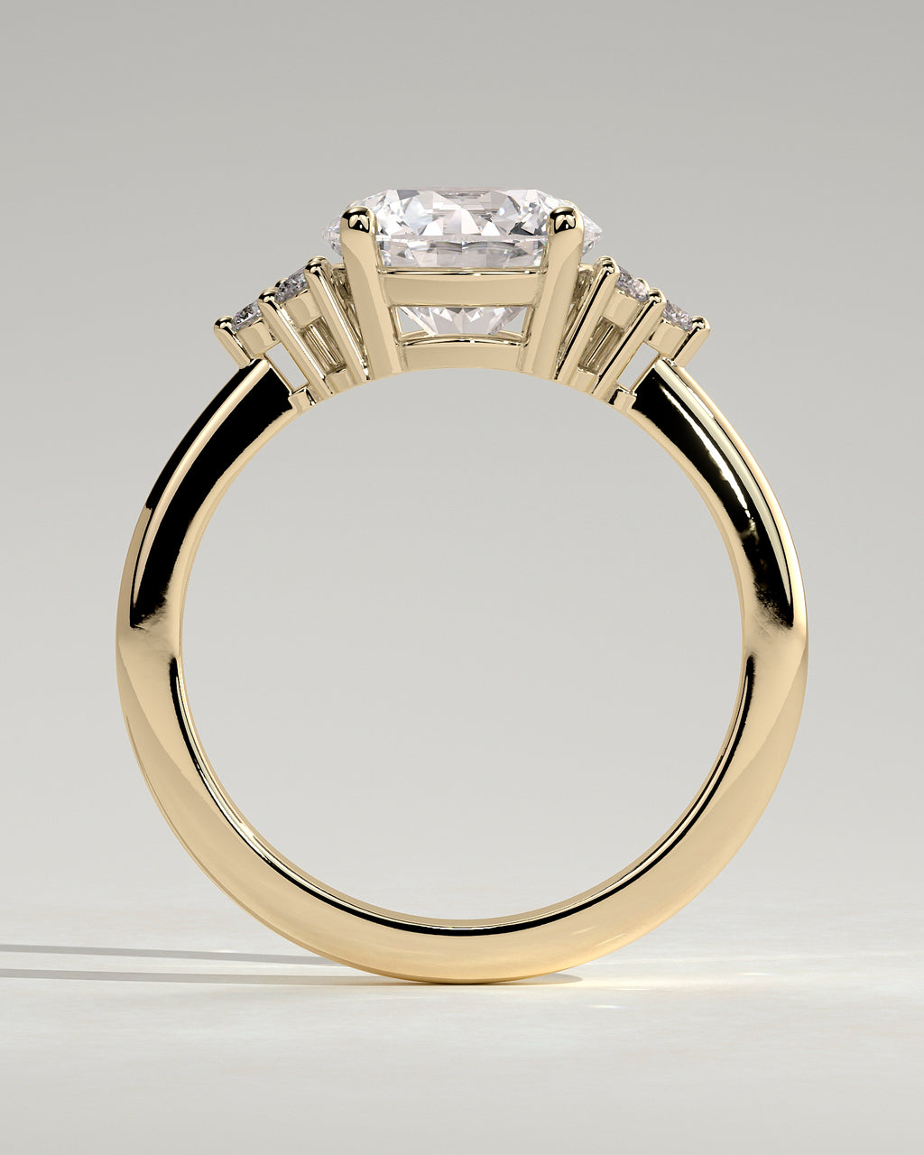 MET 0224 - 2 ct center stone - 18k Yellow Gold source reference - setting detail view