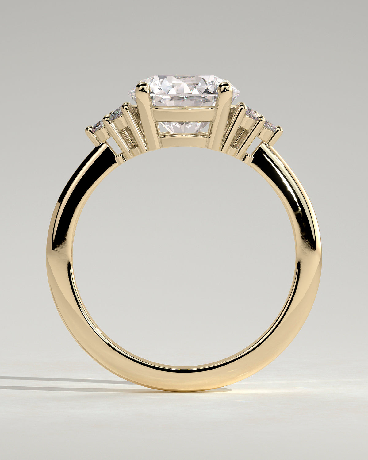 MET 0224 - 2 ct center stone - 18k Yellow Gold source reference - setting detail view