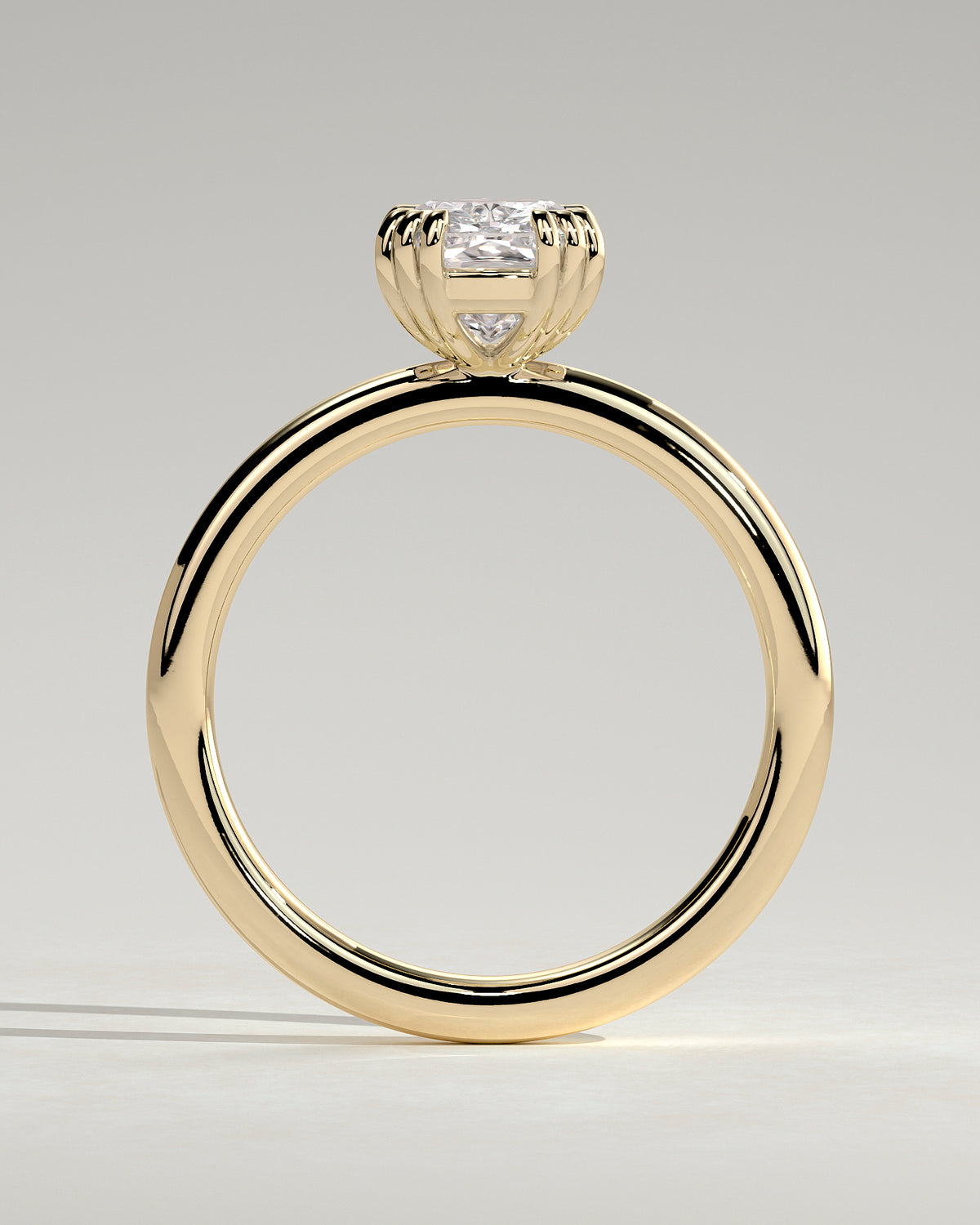 MET 0225 - 2 ct center stone - 18k Yellow Gold source reference - setting detail view
