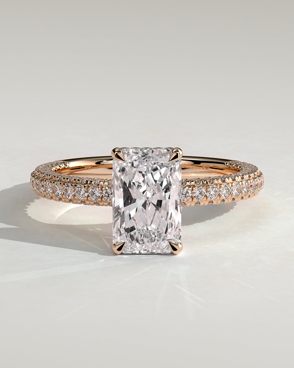 MET 0226 - 2 ct center stone - 18k Rose Gold source reference - front view