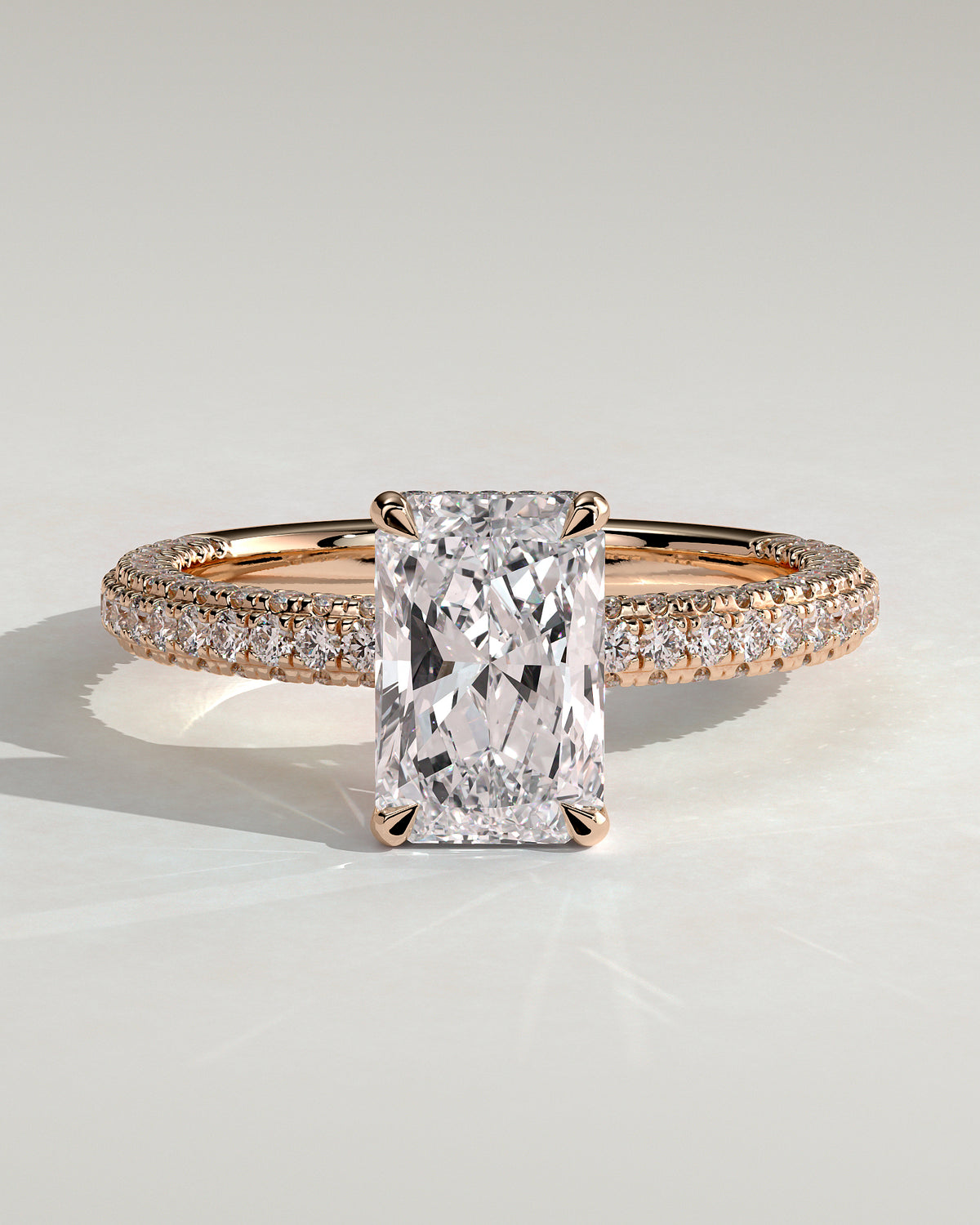 MET 0226 - 2 ct center stone - 18k Rose Gold source reference - front view