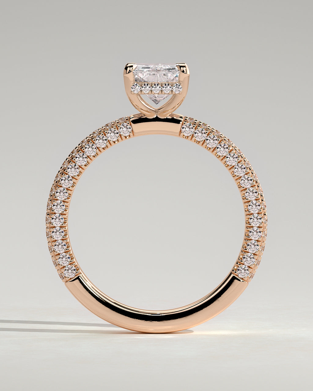MET 0226 - 2 ct center stone - 18k Rose Gold source reference - setting detail view