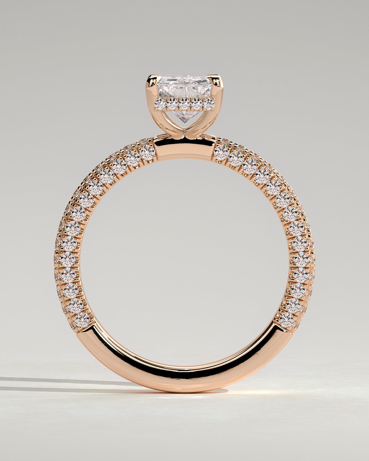 MET 0226 - 2 ct center stone - 18k Rose Gold source reference - setting detail view