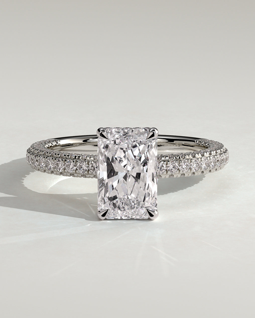 MET 0226 - 2 ct center stone - 18k White Gold source reference - front view