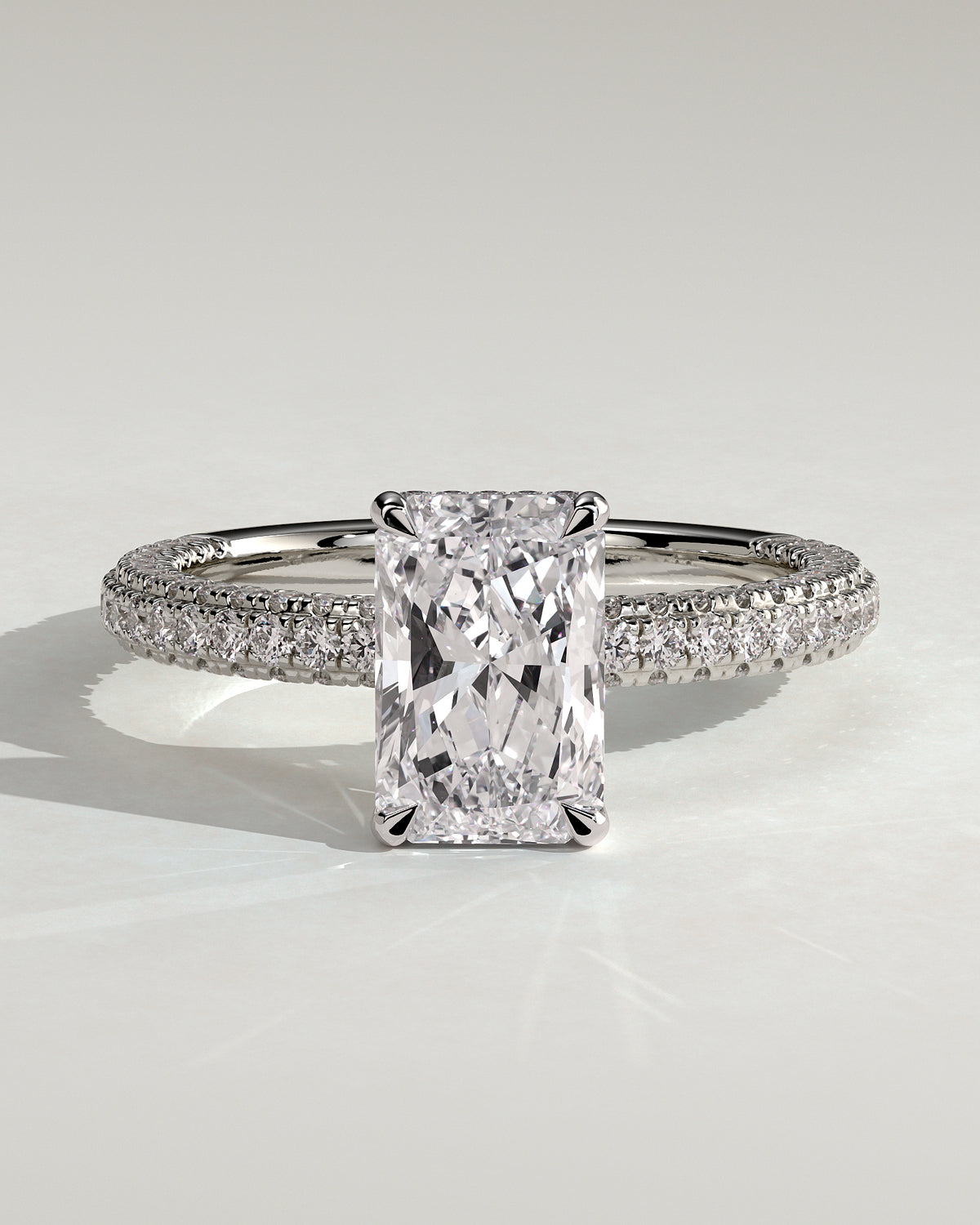 MET 0226 - 2 ct center stone - 18k White Gold source reference - front view