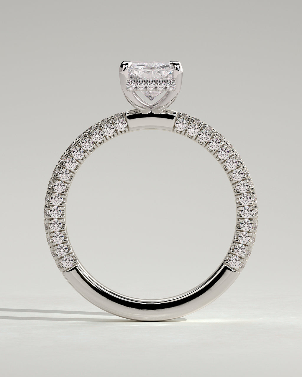 MET 0226 - 2 ct center stone - 18k White Gold source reference - setting detail view