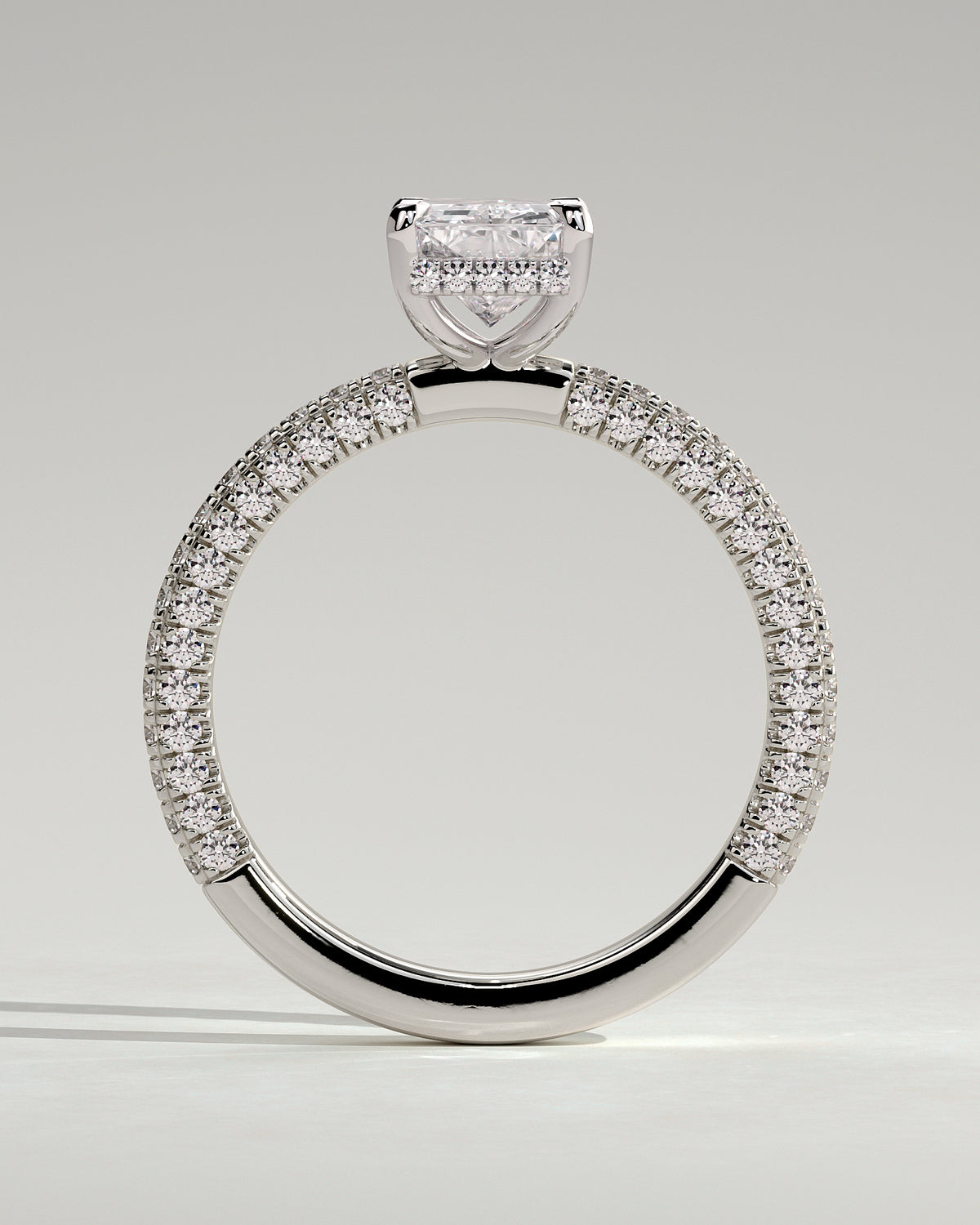MET 0226 - 2 ct center stone - 18k White Gold source reference - setting detail view