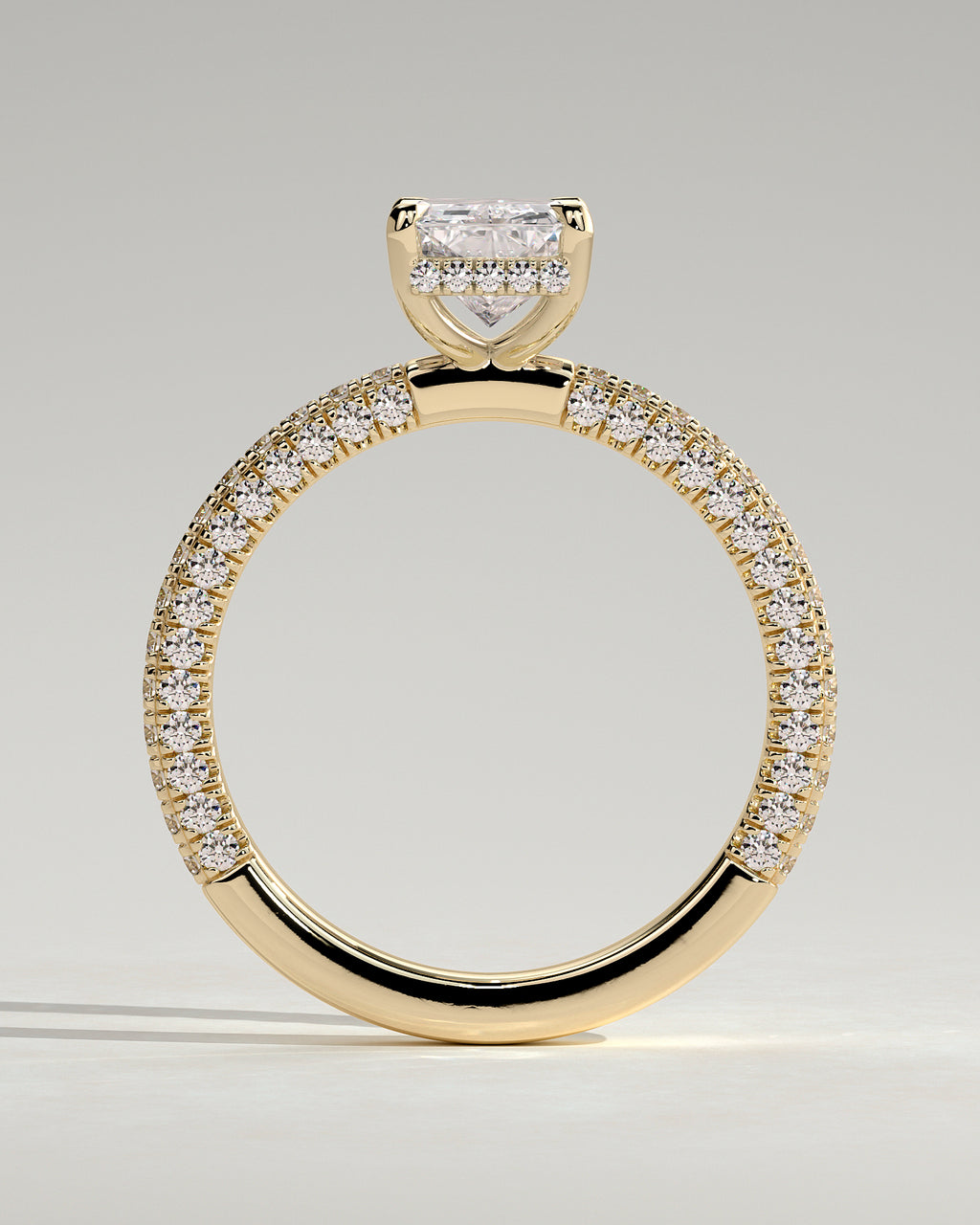MET 0226 - 2 ct center stone - 18k Yellow Gold source reference - setting detail view