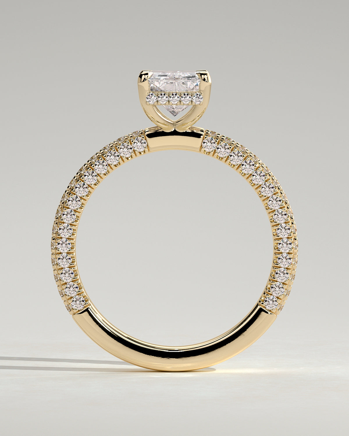 MET 0226 - 2 ct center stone - 18k Yellow Gold source reference - setting detail view