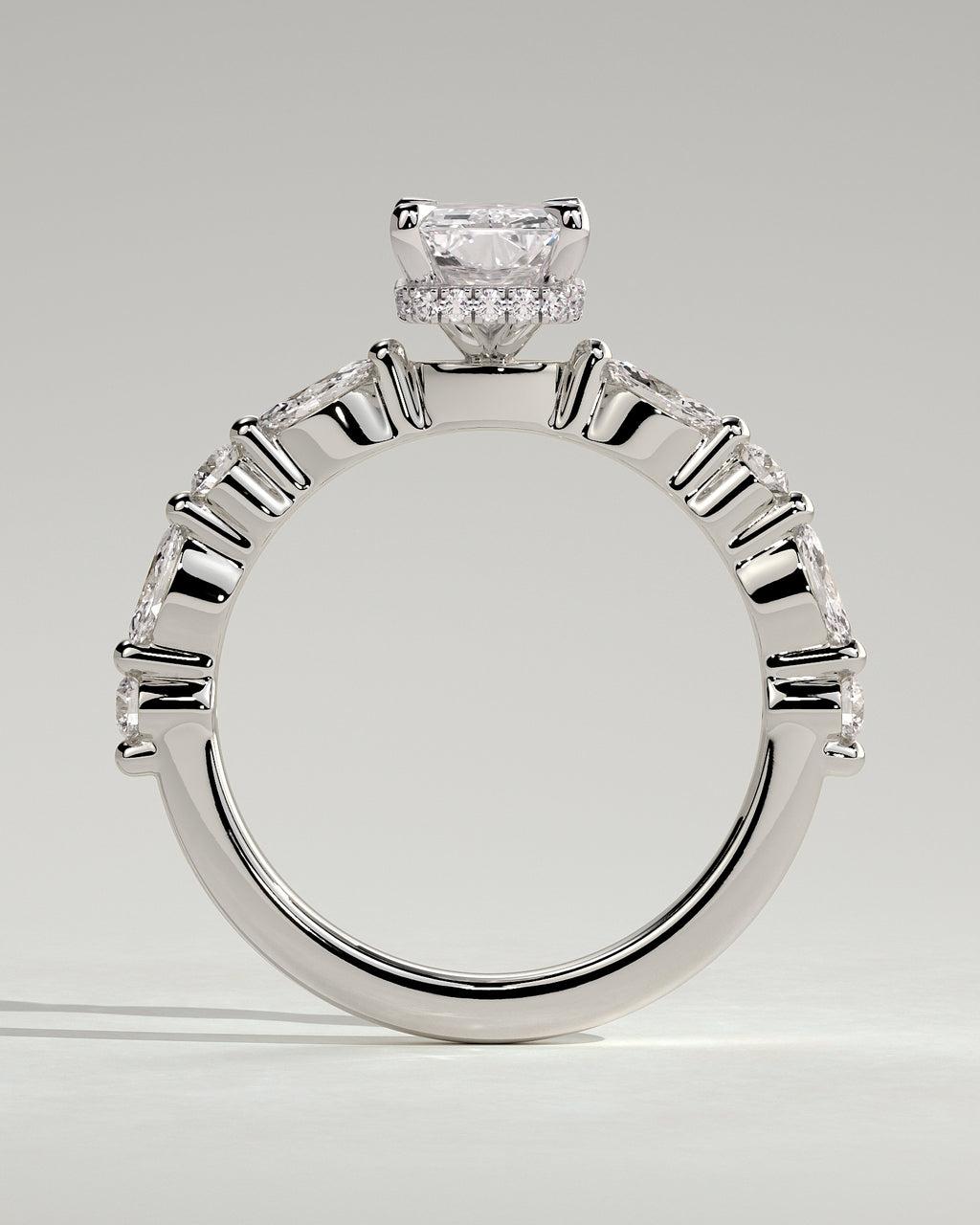MET 0234 - 2 ct center stone - 18k White Gold source reference - setting detail view