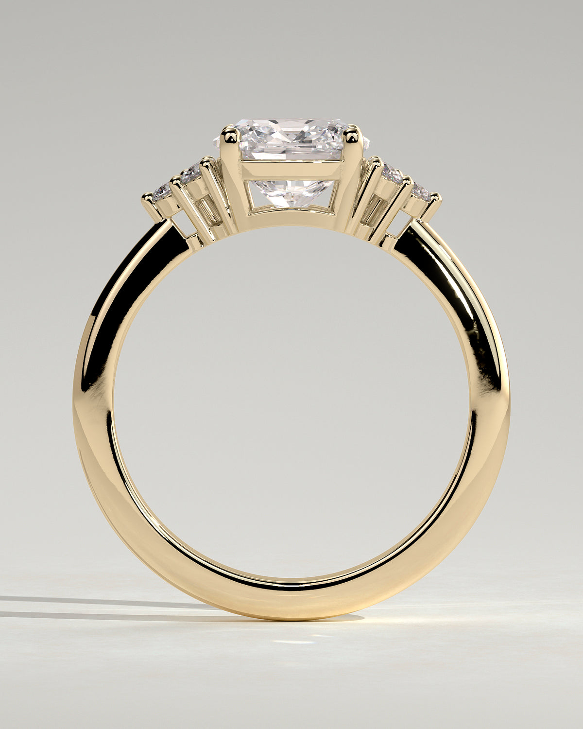 MET 0237 - 2 ct center stone - 18k Yellow Gold source reference - setting detail view
