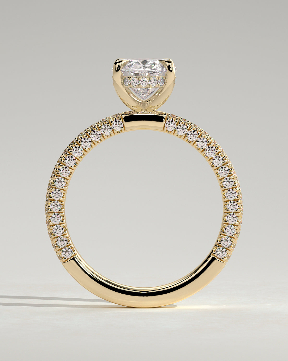 MET 0246 - 2 ct center stone - 18k Yellow Gold source reference - setting detail view