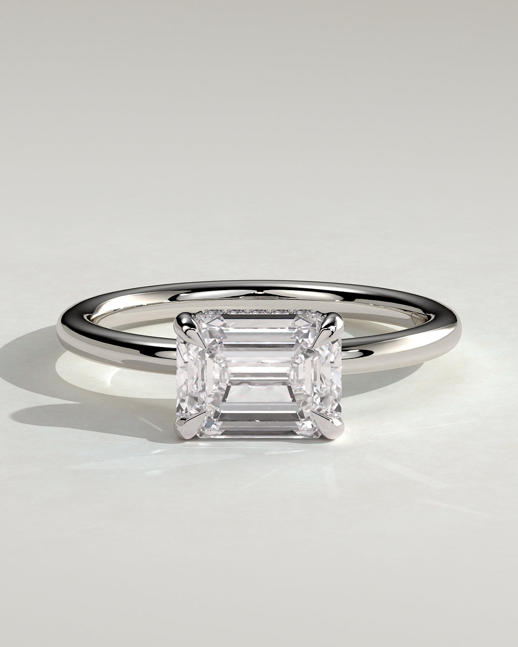 MET 0252 - 2 ct center stone - 18k White Gold source reference - front view
