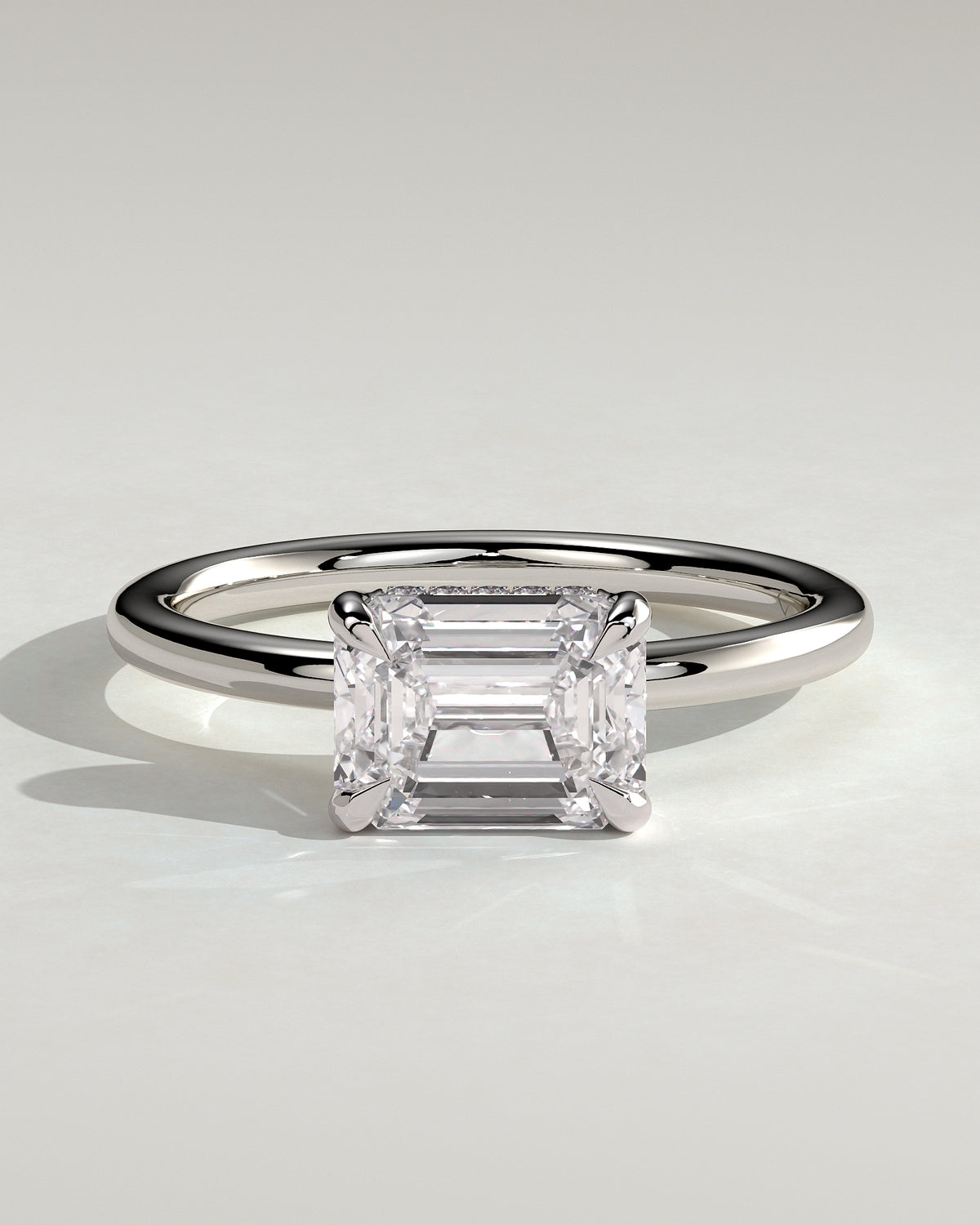 MET 0252 - 2 ct center stone - 18k White Gold source reference - front view