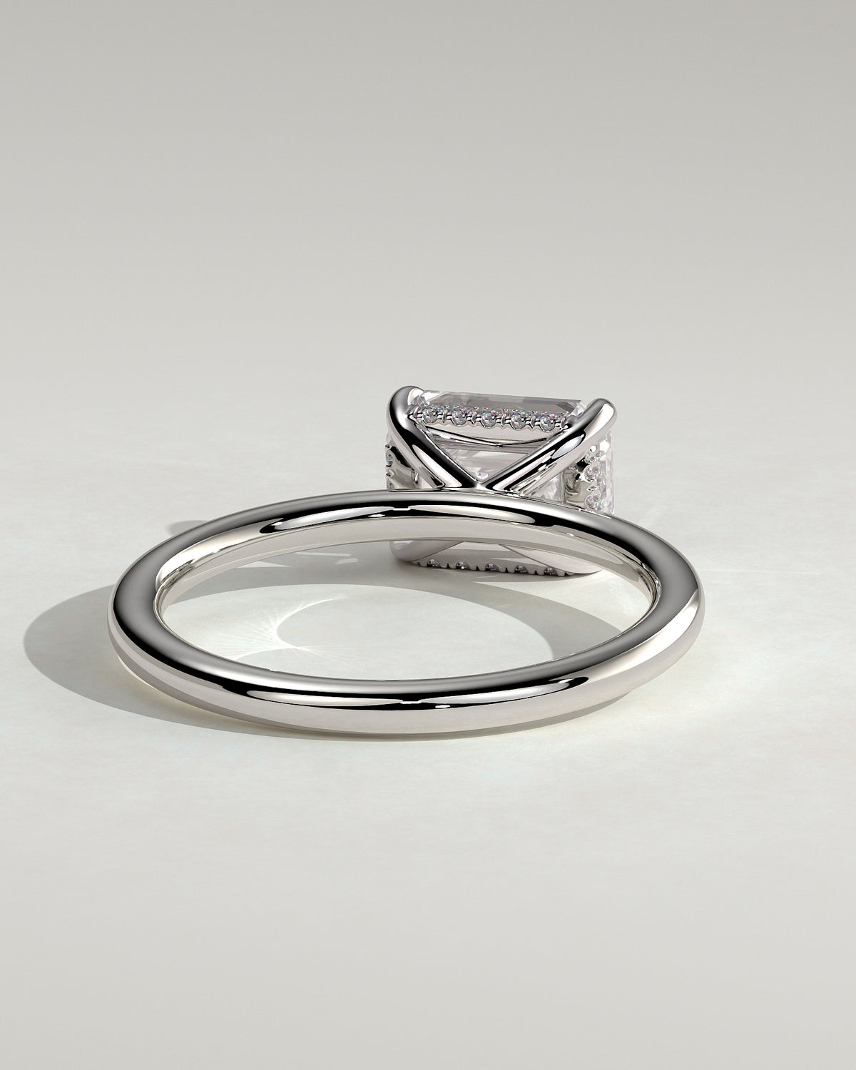 MET 0252 - 2 ct center stone - 18k White Gold source reference - setting detail view
