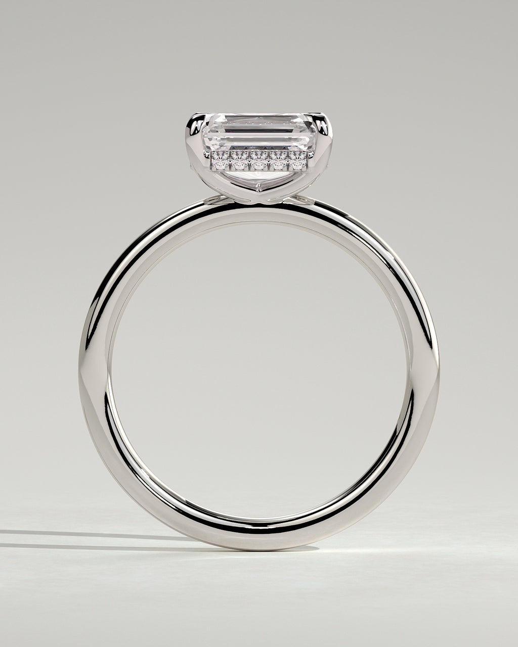 MET 0252 - 2 ct center stone - 18k White Gold source reference - setting detail view