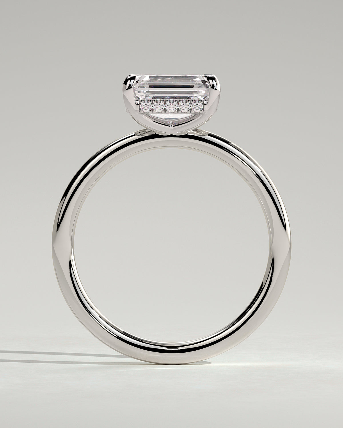 MET 0252 - 2 ct center stone - 18k White Gold source reference - setting detail view