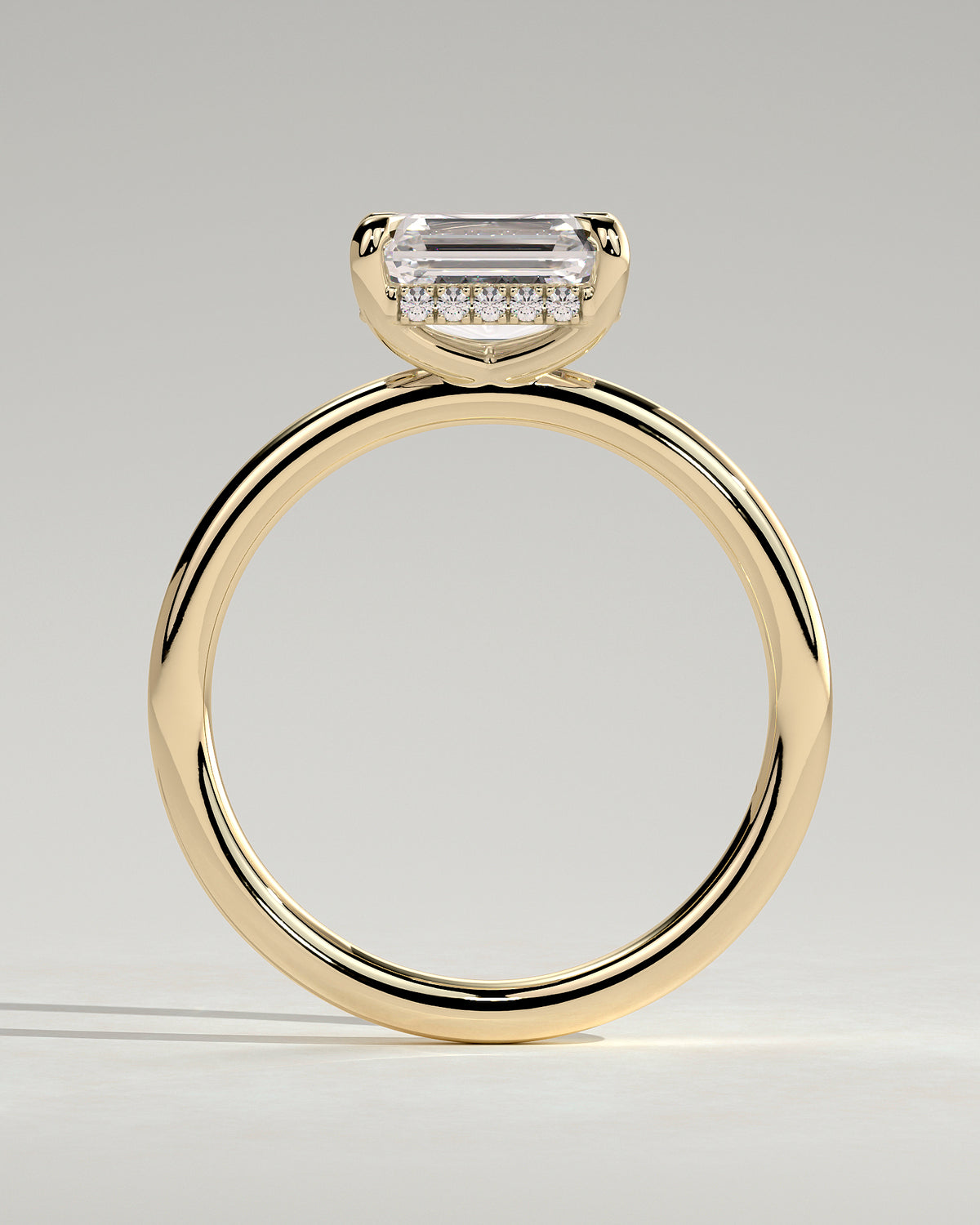 MET 0252 - 2 ct center stone - 18k Yellow Gold source reference - setting detail view