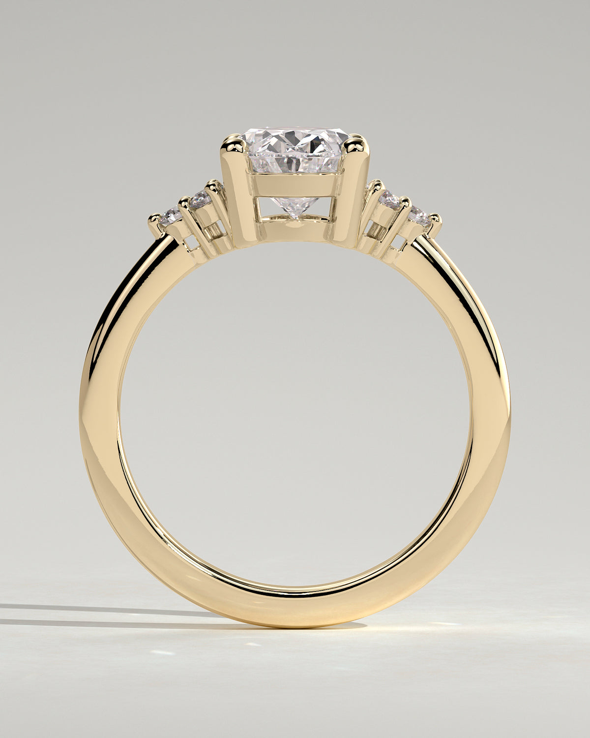 MET 0253 - 2 ct center stone - 18k Yellow Gold source reference - setting detail view