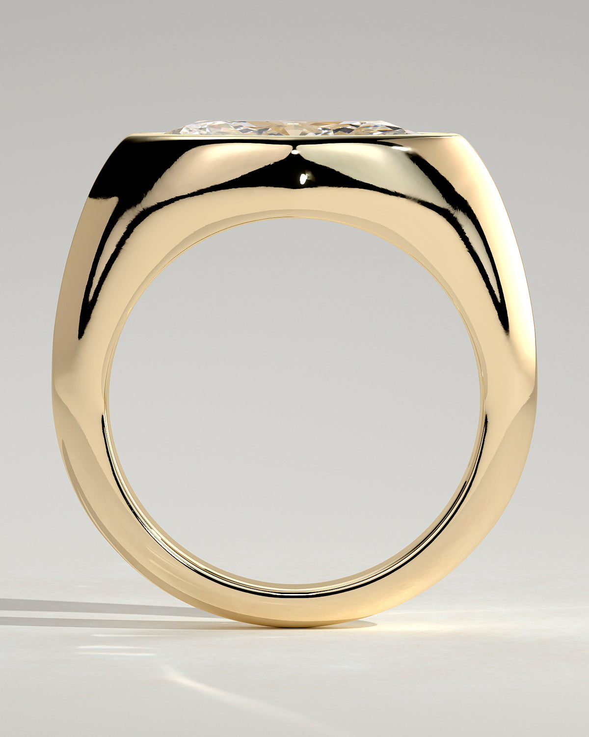 MET 0254 - 2 ct center stone - 18k Yellow Gold source reference - setting detail view