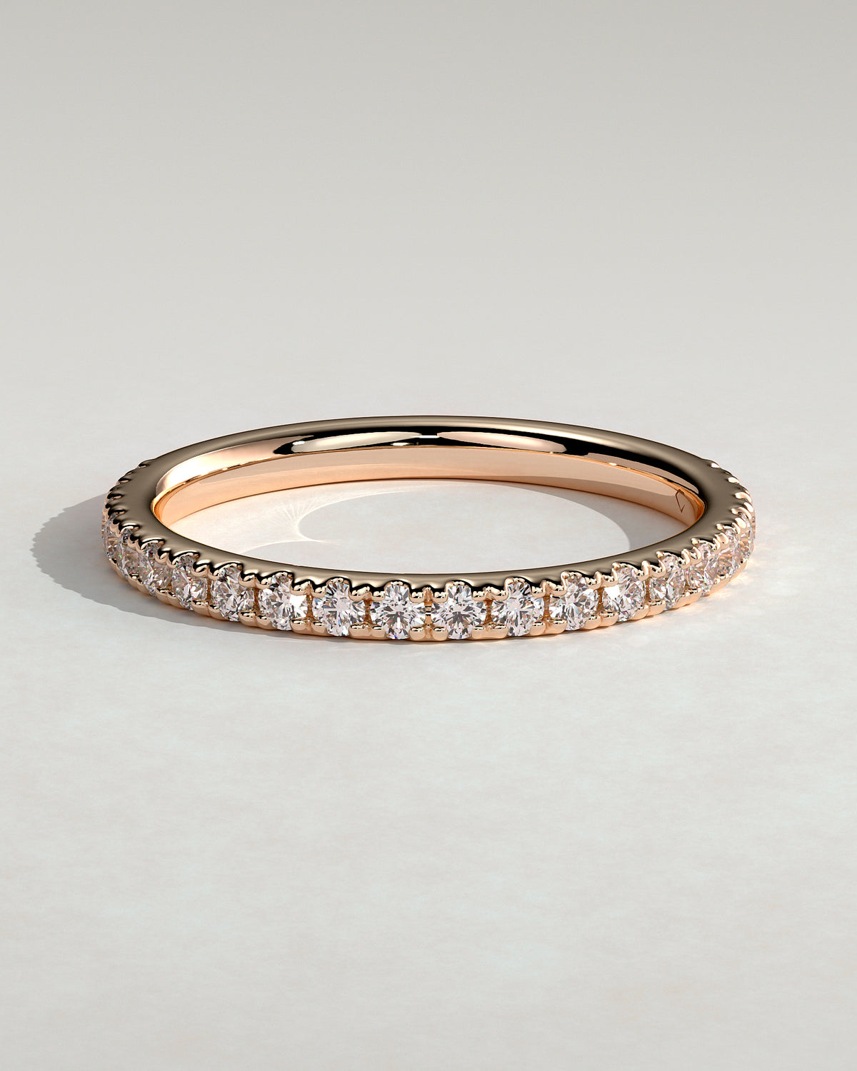 MET 0366 Women's Wedding Ring - Rose Gold - front view