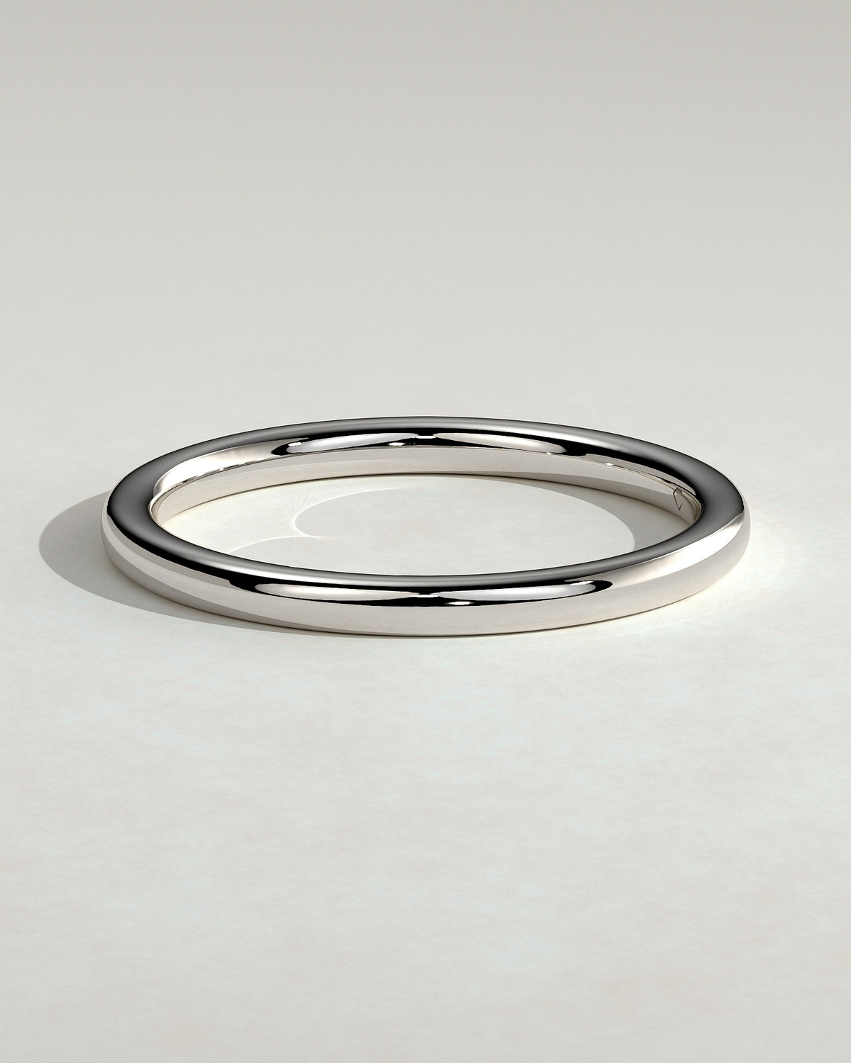 MET 0367 Women's Wedding Ring - White Gold - front view
