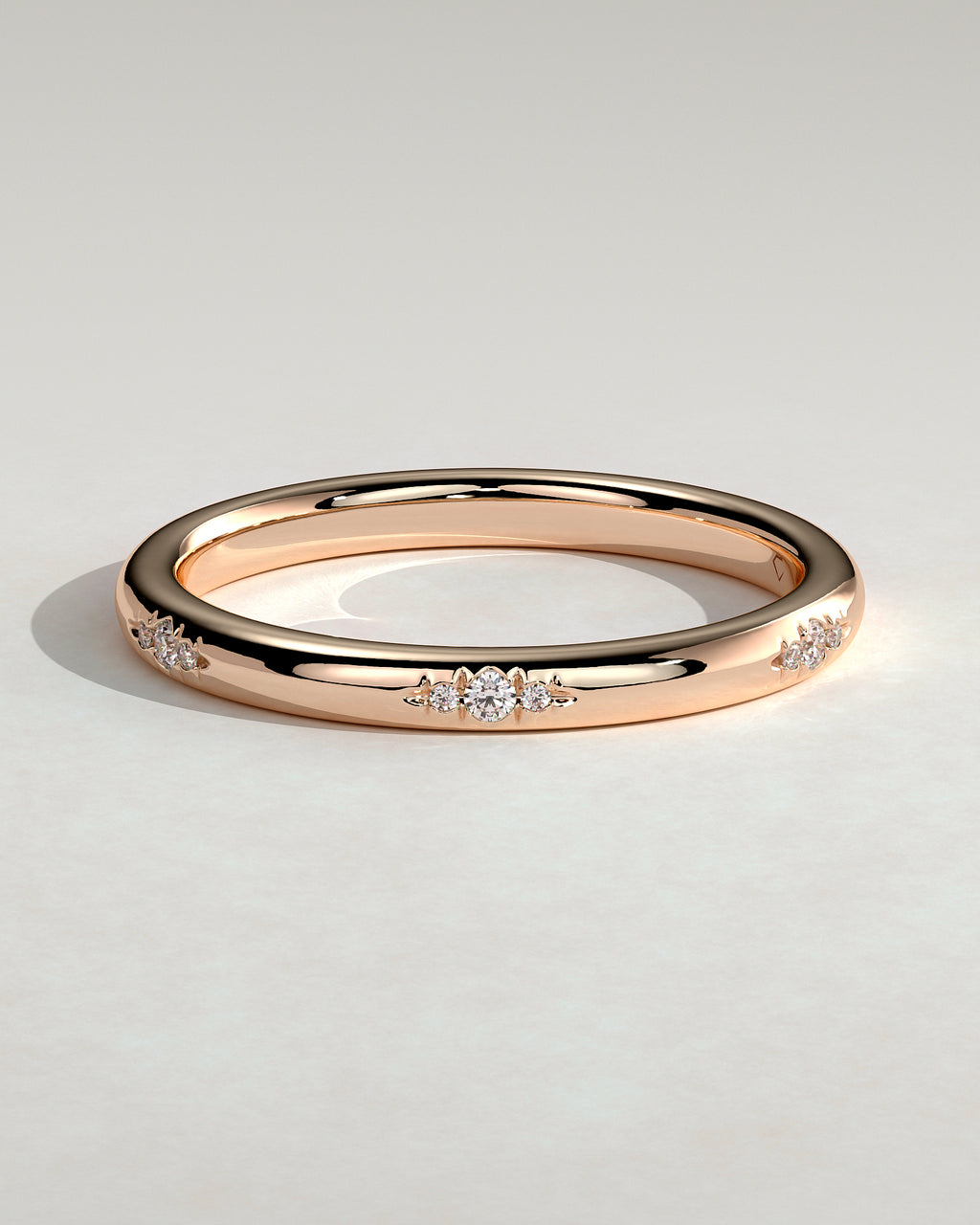 MET 0368 Women's Wedding Ring - Rose Gold - front view