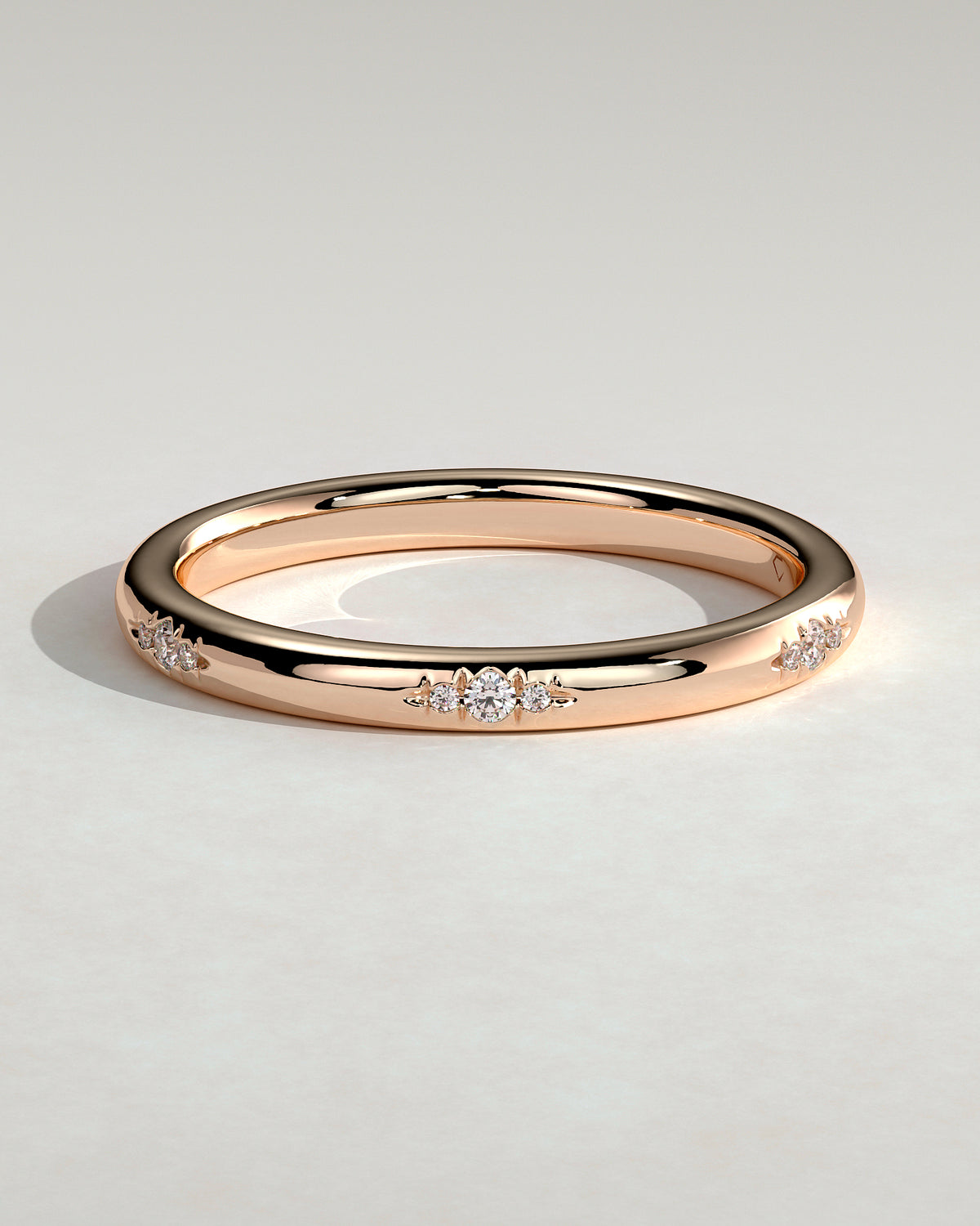 MET 0368 Women's Wedding Ring - Rose Gold - front view