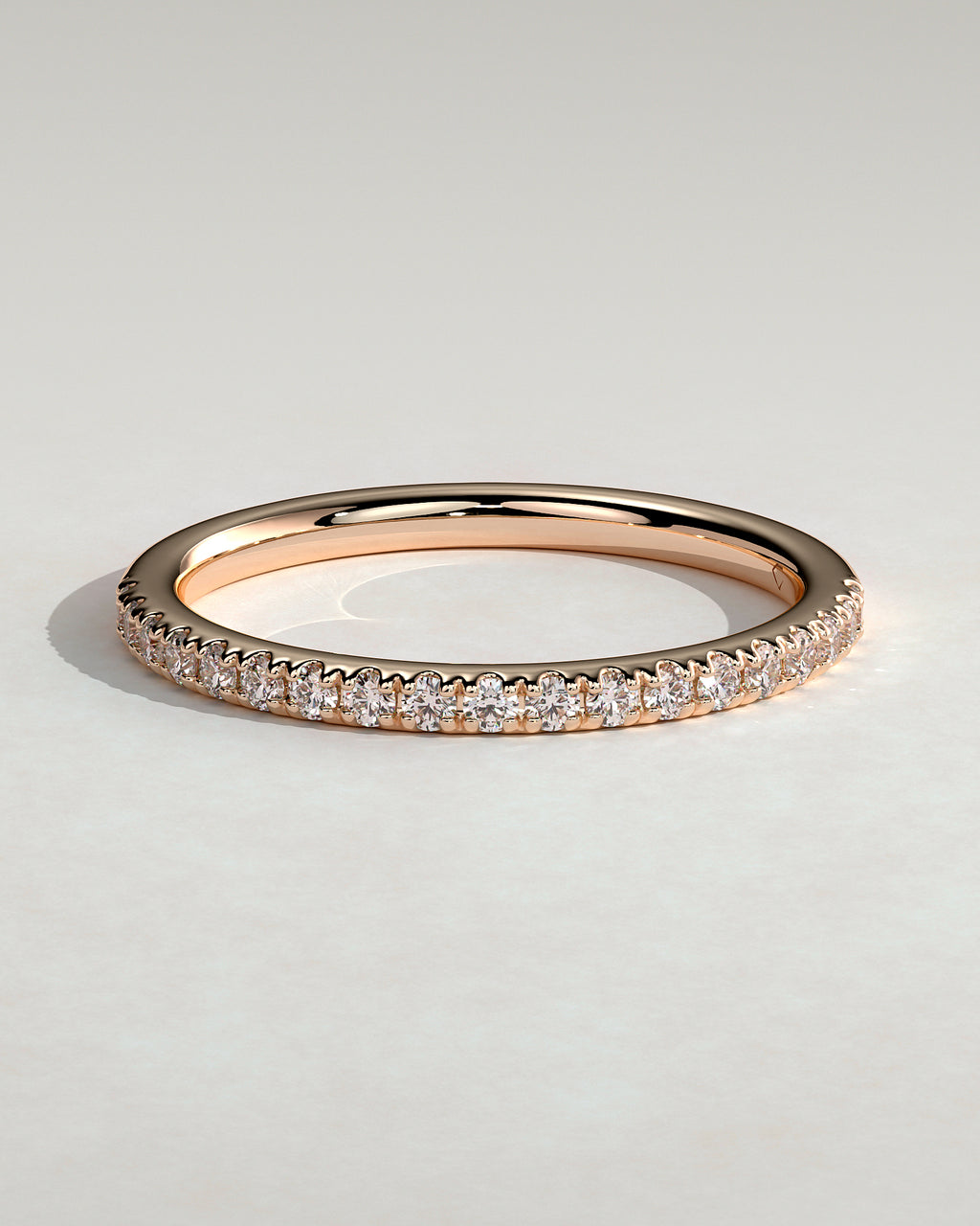 MET 0369 Women's Wedding Ring - Rose Gold - front view