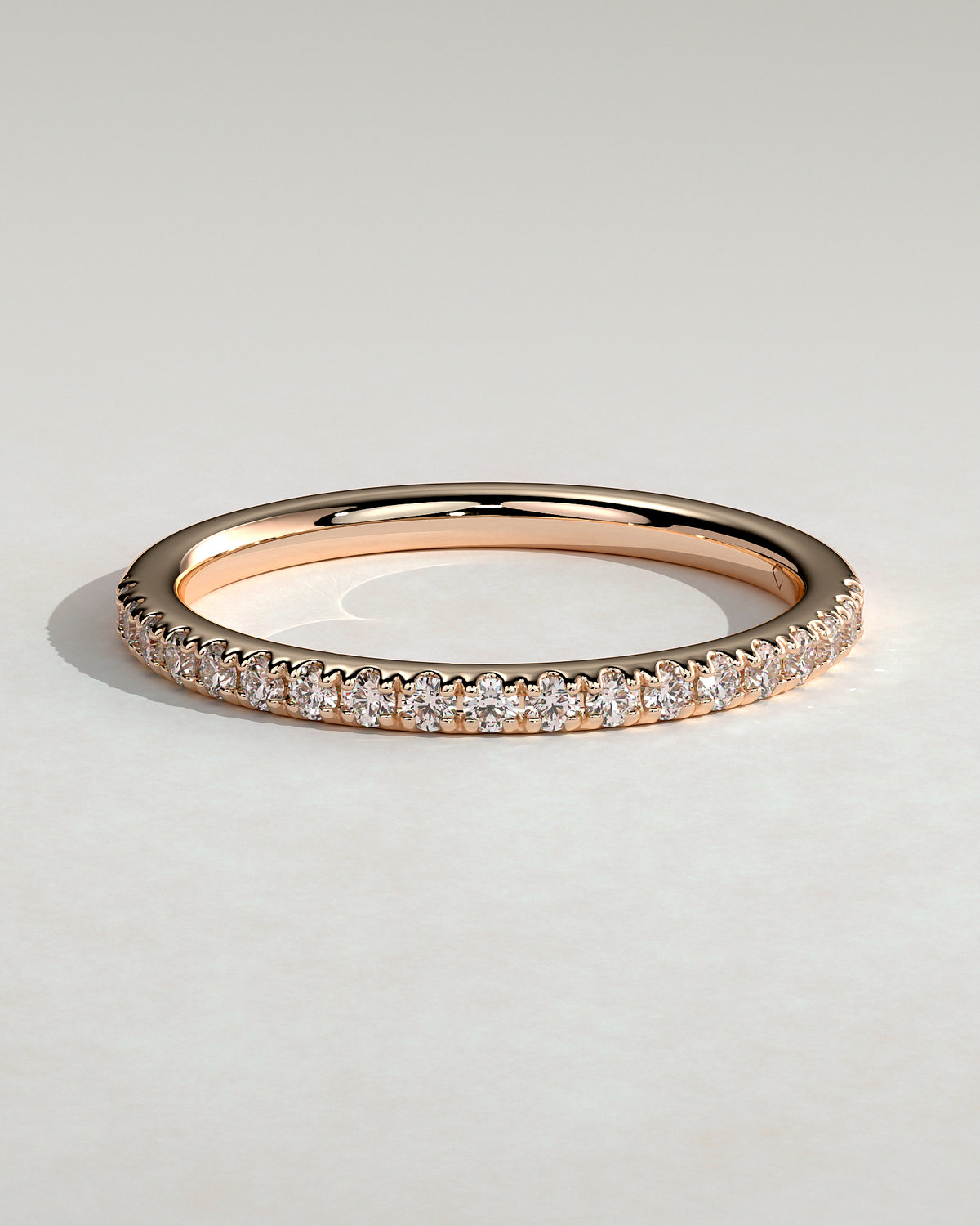 MET 0369 Women's Wedding Ring - Rose Gold - front view