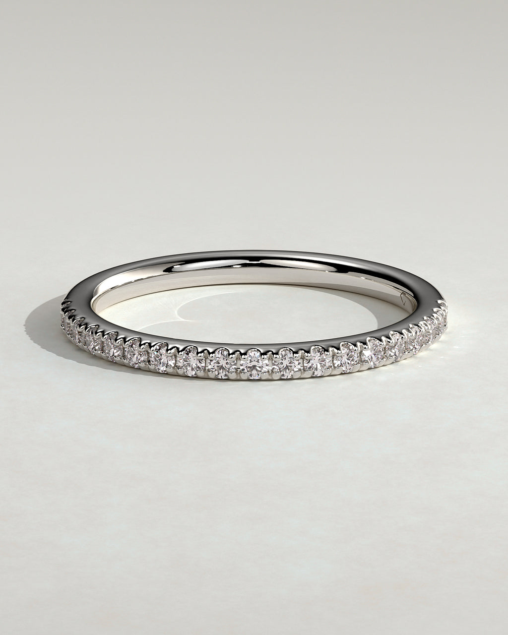 MET 0369 Women's Wedding Ring - White Gold - front view