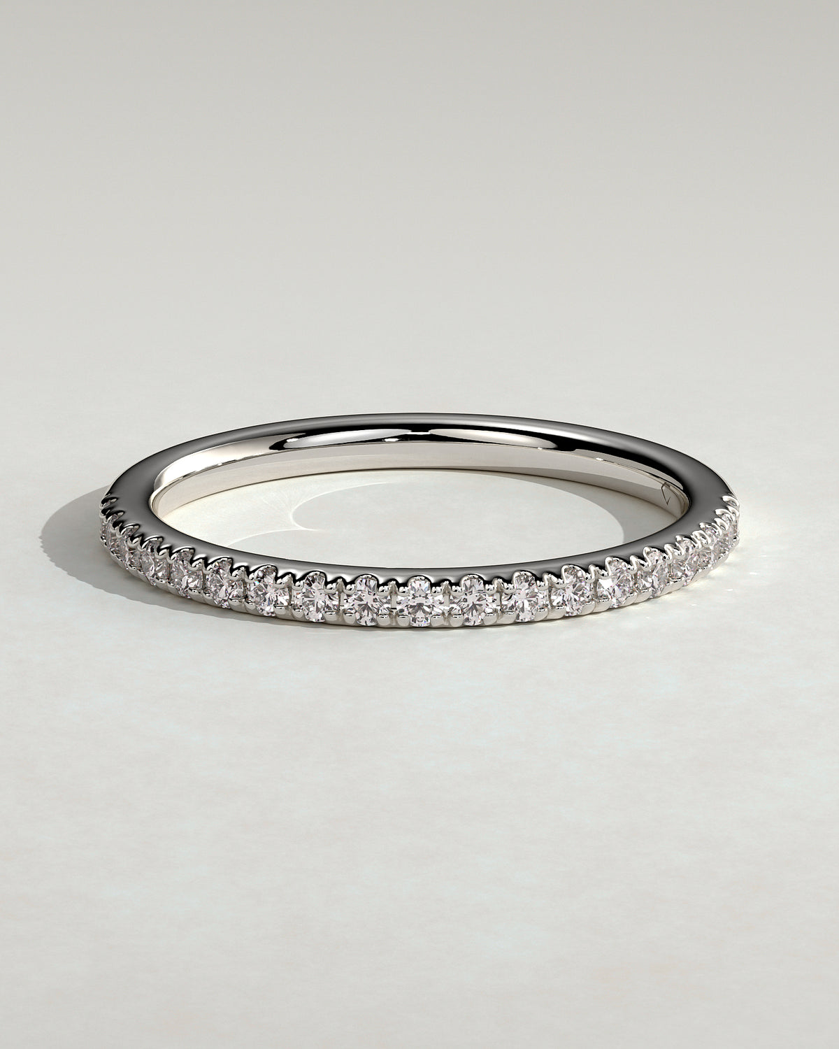 MET 0369 Women's Wedding Ring - White Gold - front view