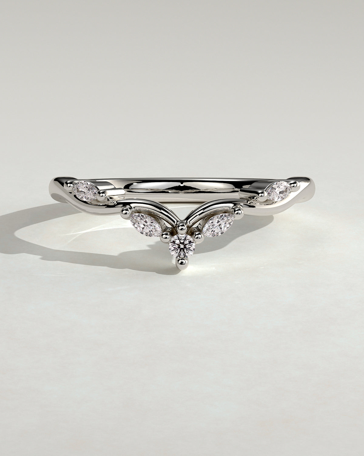 MET 0370 Women's Wedding Ring - White Gold - front view