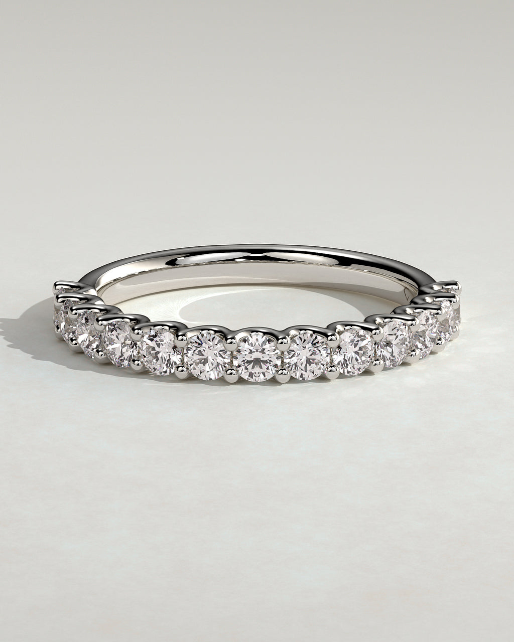MET 0371 Women's Wedding Ring - White Gold - front view
