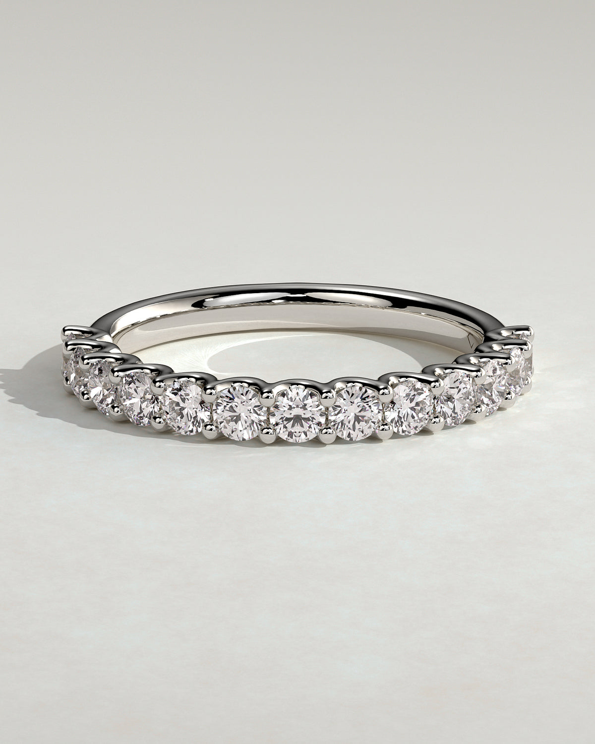 MET 0371 Women's Wedding Ring - White Gold - front view