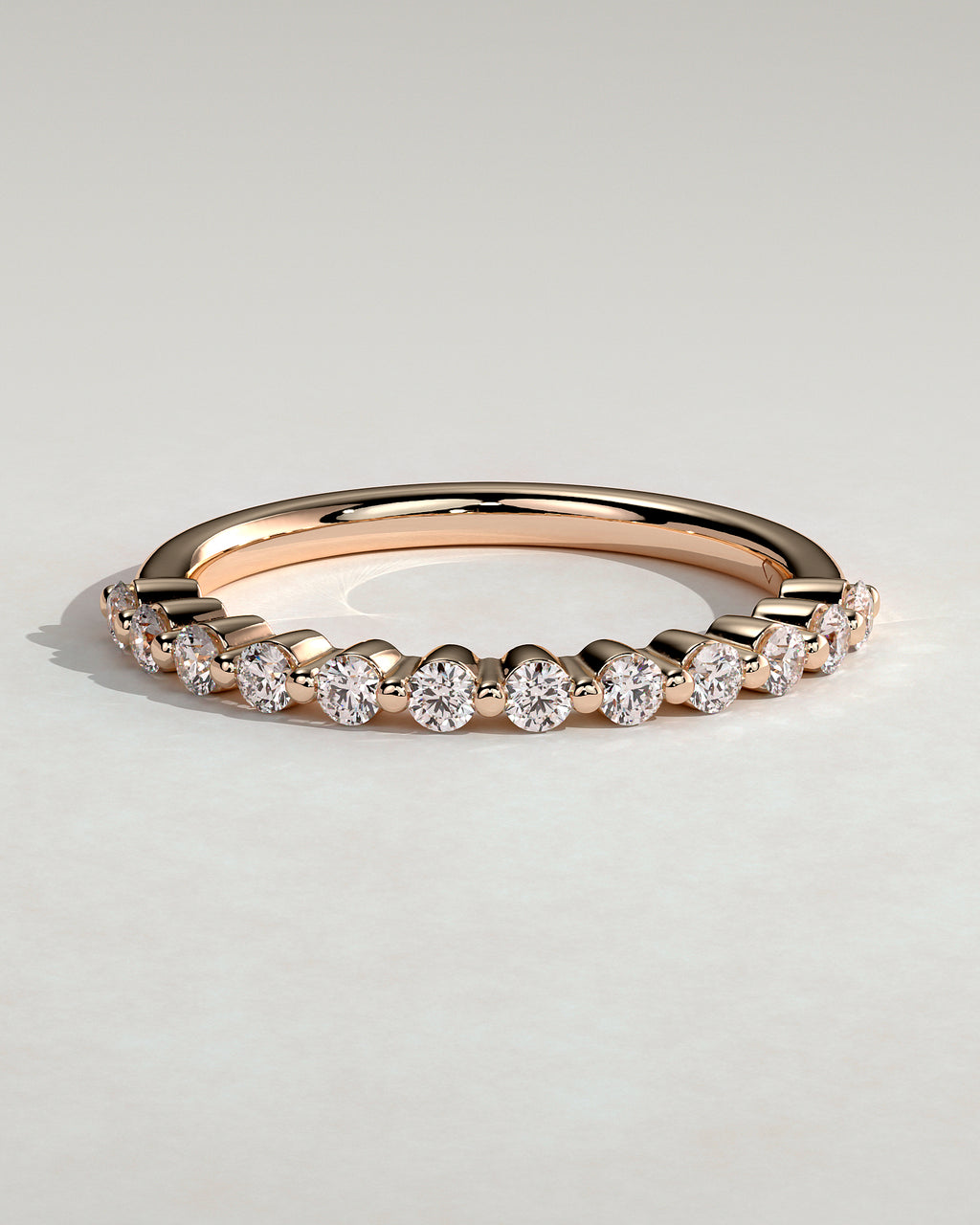 MET 0373 Women's Wedding Ring - Rose Gold - front view