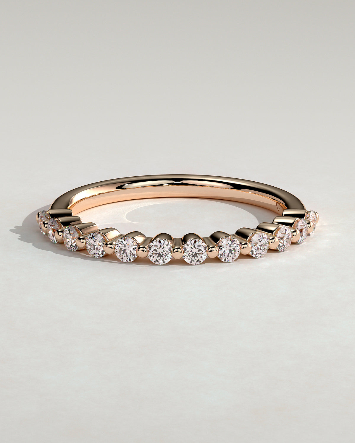MET 0373 Women's Wedding Ring - Rose Gold - front view