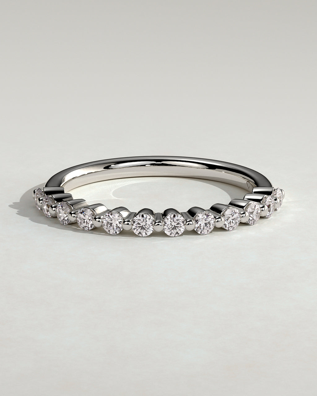 MET 0373 Women's Wedding Ring - White Gold - front view
