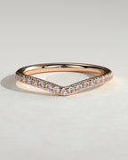 MET 0375 Women's Wedding Ring - Rose Gold - front view