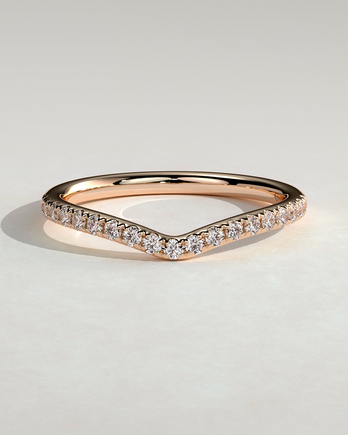 MET 0375 Women's Wedding Ring - Rose Gold - front view