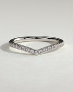 MET 0375 Women's Wedding Ring - White Gold - front view