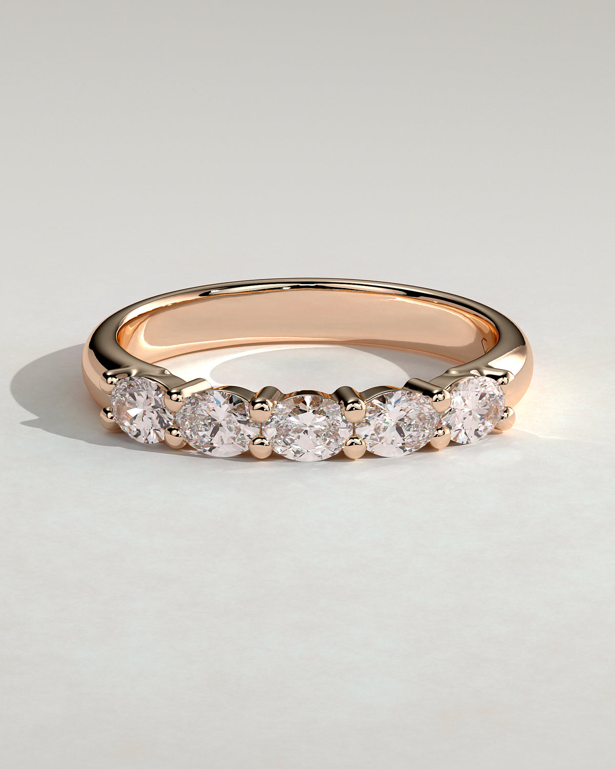 MET 0378 Women's Wedding Ring - Rose Gold - front view