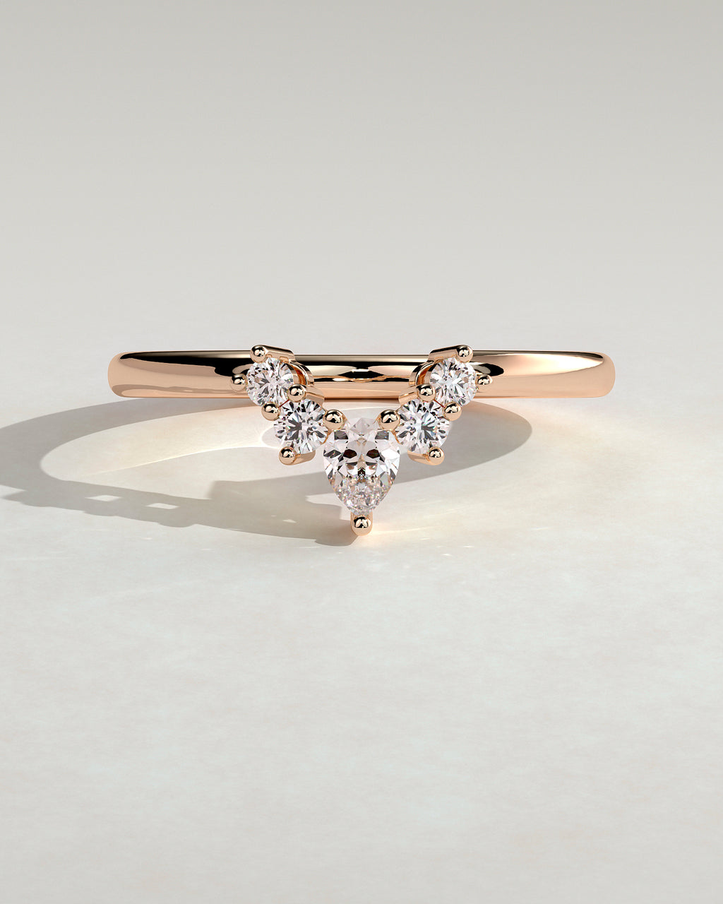 MET 0379 Women's Wedding Ring - Rose Gold - front view