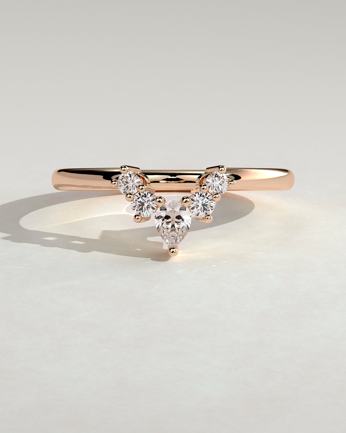 MET 0379 Women's Wedding Ring - Rose Gold - front view