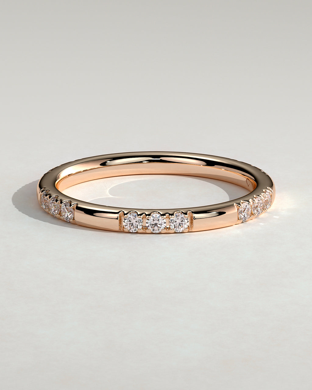 MET 0380 Women's Wedding Ring - Rose Gold - front view