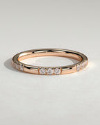 MET 0380 Damen-Ehering - Roségold - Vorderansicht