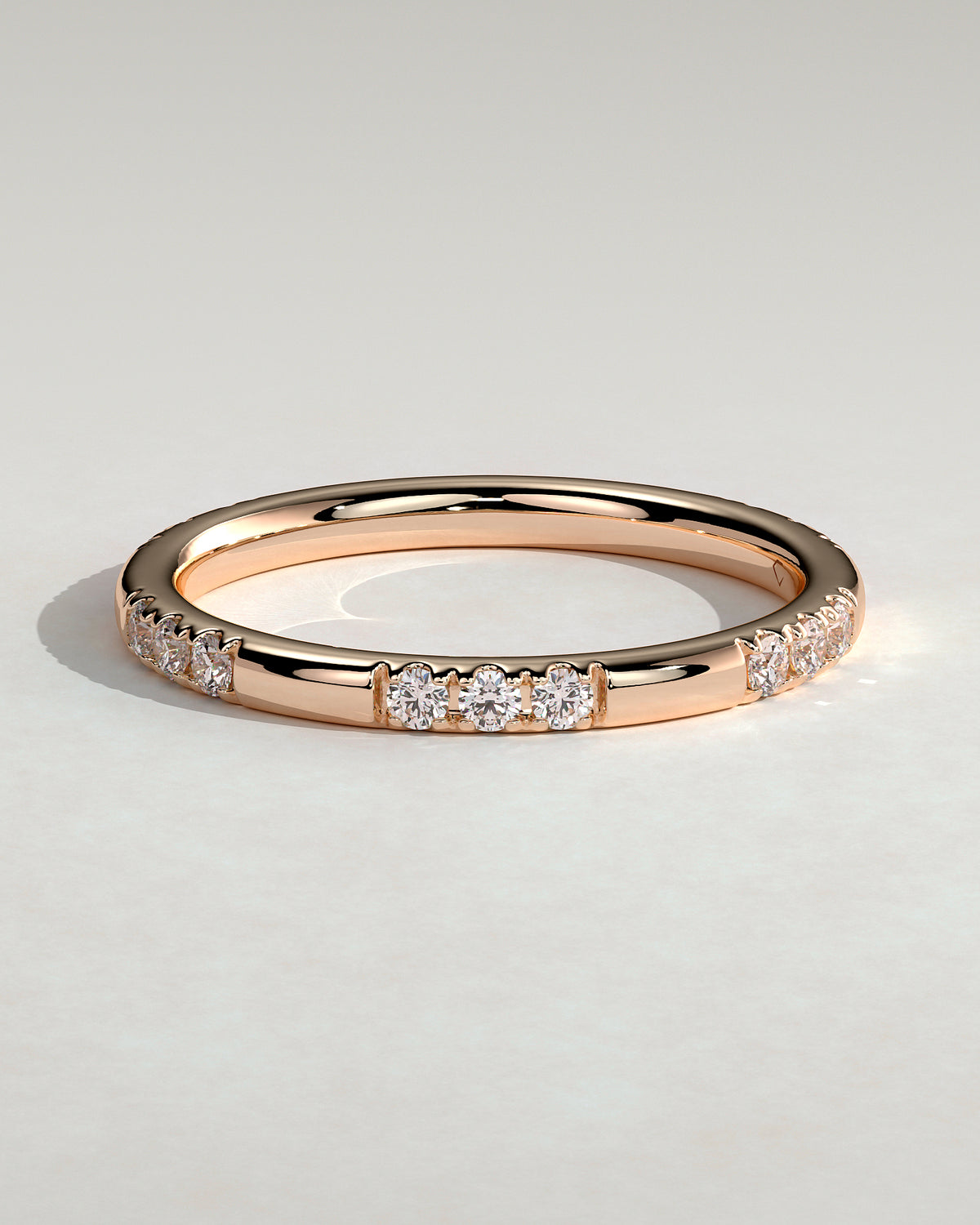 MET 0380 Women's Wedding Ring - Rose Gold - front view