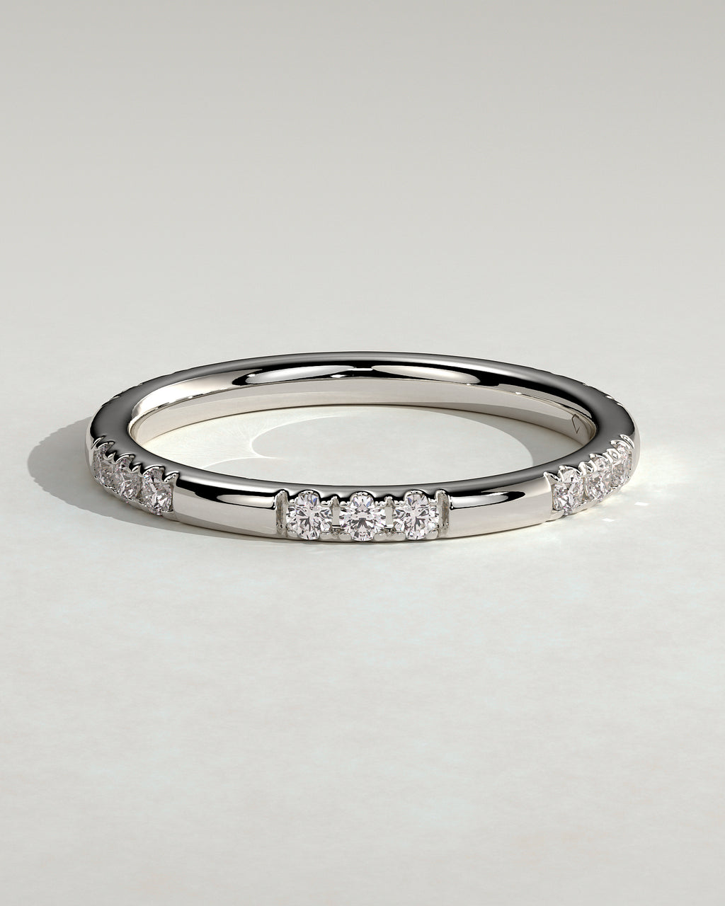 MET 0380 Women's Wedding Ring - White Gold - front view