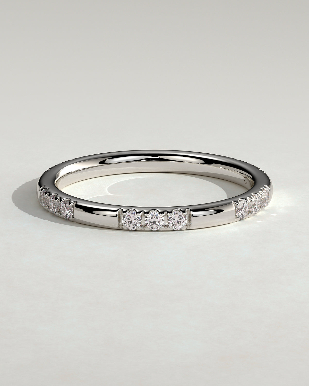 MET 0380 Women's Wedding Ring - White Gold - front view